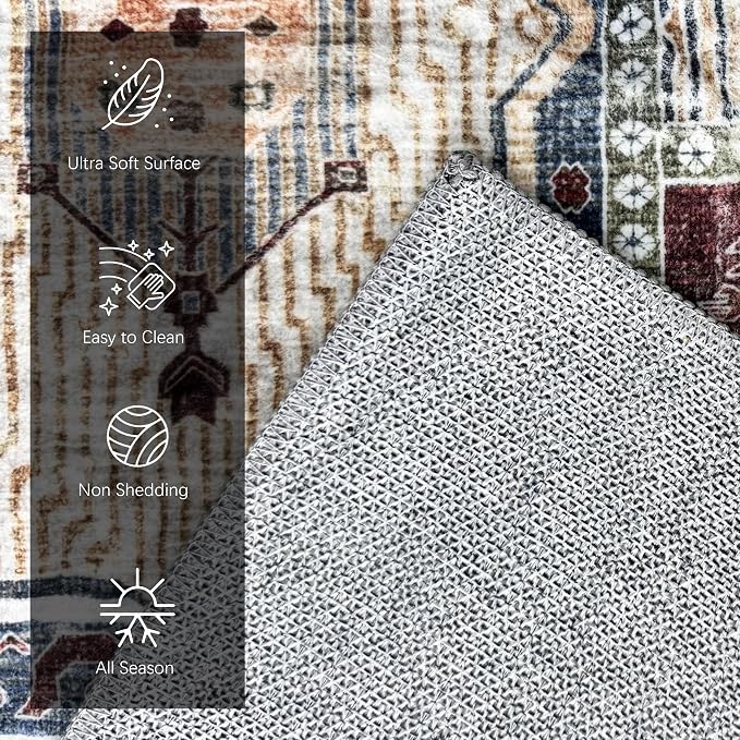 YARNSCAPE Vintage 6' x 9' Washable Area Rug - Image 6