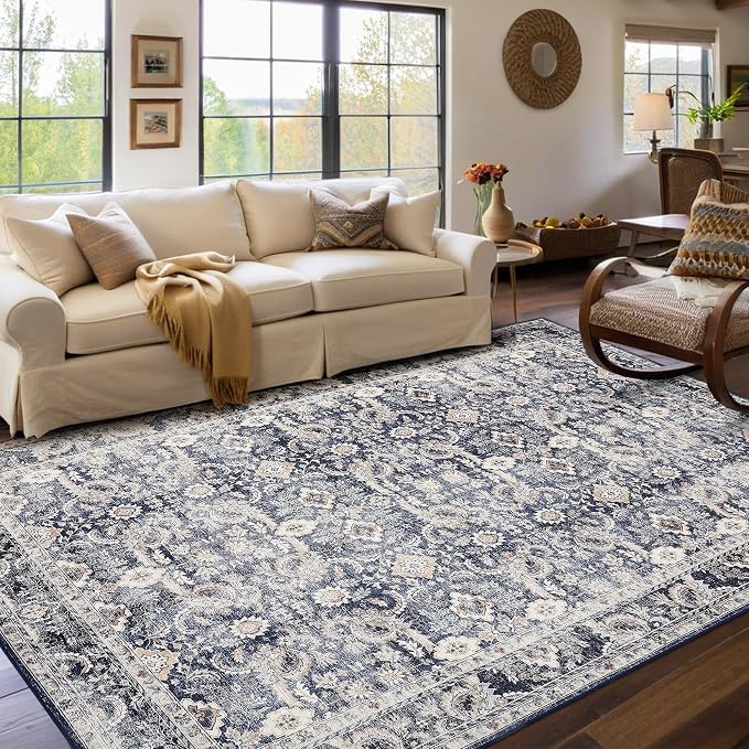 GarveeHome Washable Rugs 5x7 Vintage Floral Area Rugs - Image 2