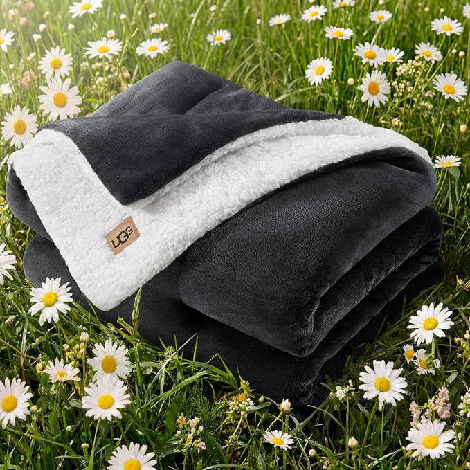 UGG Nita Throw Blanket for Bed, Soft Reversible Plush Throw for Couch and - Image 2