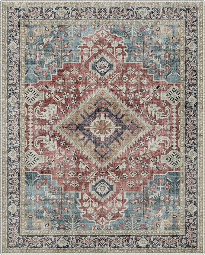 GENIMO 5X7 Washable Vintage Area Rugs - Image 7