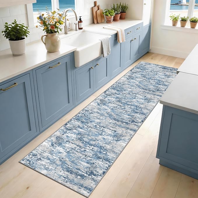 Runners for Hallways Ultra Non-Slip 2x10 Long Runner Rugs Washable Abstract - Image 3