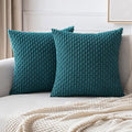 MIULEE Pack of 2 Decorative Throw Pillow Covers 16x16 Inch Soft Boho Striped by MIULEE