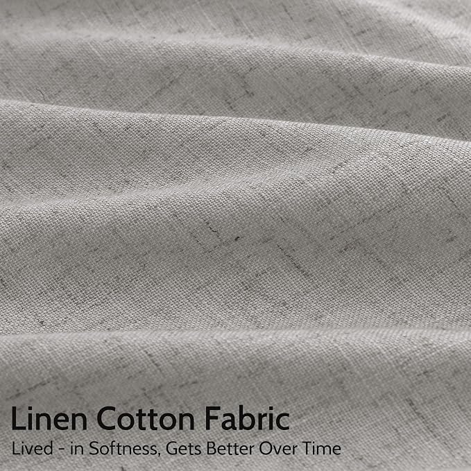 Nanspring Light Gray Linen Curtains - Image 4