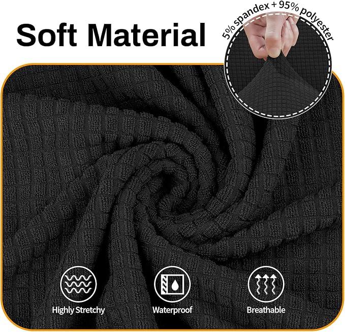 Asnomy Couch Covers for 3 Cushion Couch Stretch Sofa Covers Slipcovers - Image 3