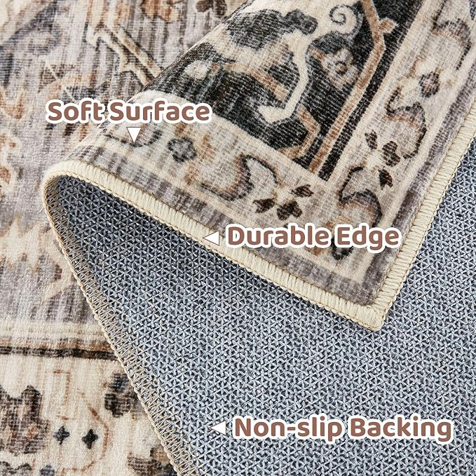 2x3 Washable Entryway Rug: Non-Slip Soft Small Indoor Area Rug - Image 9