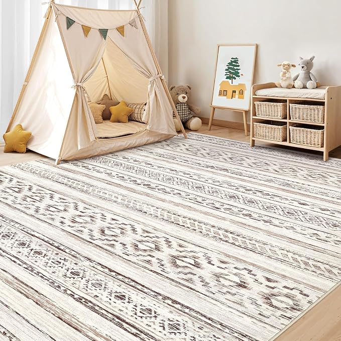 cotiled 5x8 Area Rug Living Room: Washable Boho Rugs - Image 7