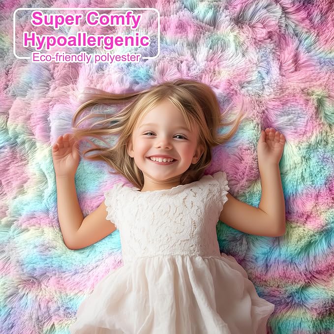 PAGISOFE Fluffy Soft Area Rug, Plush Furry - Image 8