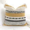 BlissBlush Boho Decorative Throw Pillow Cover 22x22 Square Yellow Mustard by BlissBlush