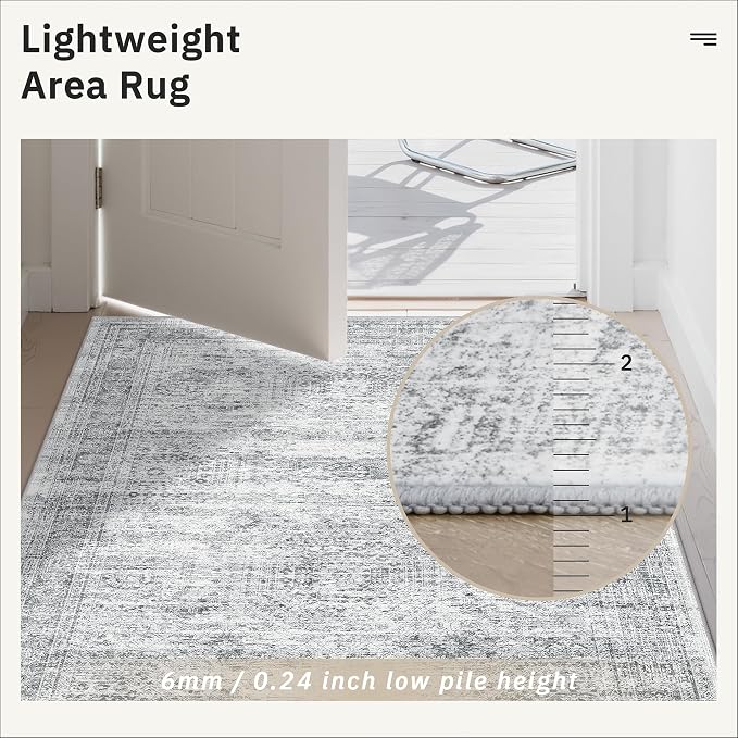 3x4 Rug, Small Area Rug for Kitchen, Machine Washable Non-Slip Throw Rug - Image 7