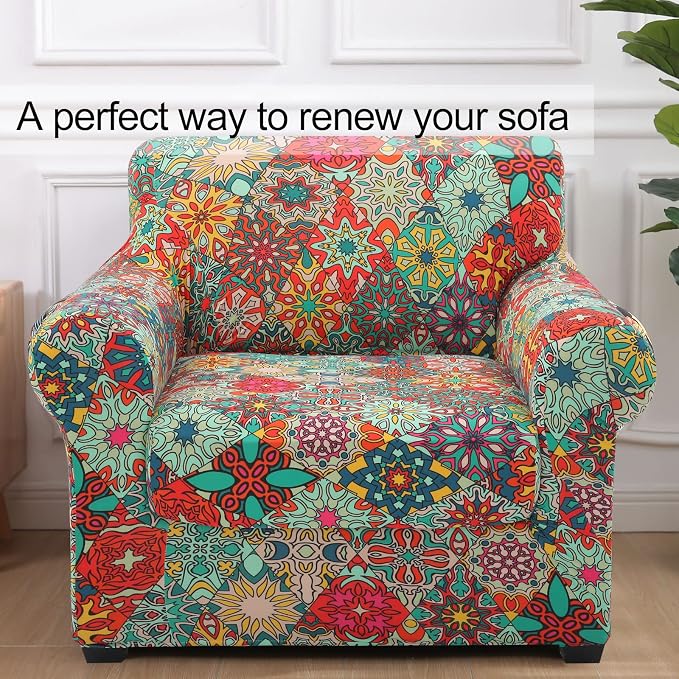 hyha Couch Covers, Chair/Sofa Covers, Floral Pattern, 2 Pieces, Armchair - Image 8