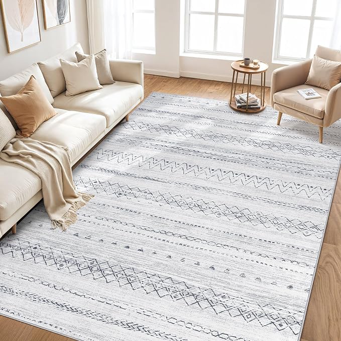 cotiled 5x7 Area Rug Living Room: Washable Boho Rugs - Image 6