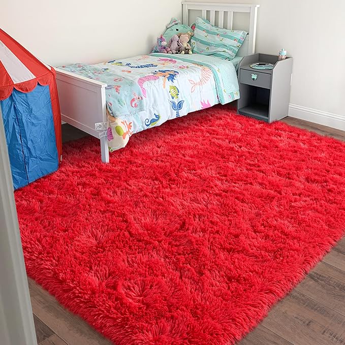 Rugs for Living Room 5x7, Soft Shaggy Modern Shag Area Rug for Bedroom by Quntue