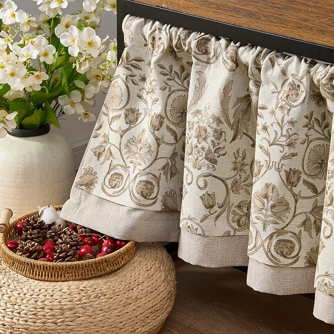 jinchan Linen Valance Kitchen Curtain - Image 9