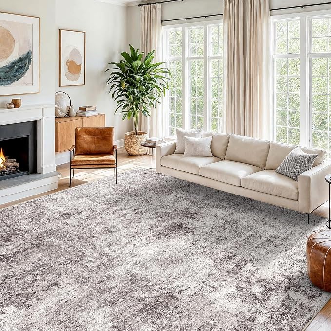 10x10 Square Living Room Area Rug by Puino
