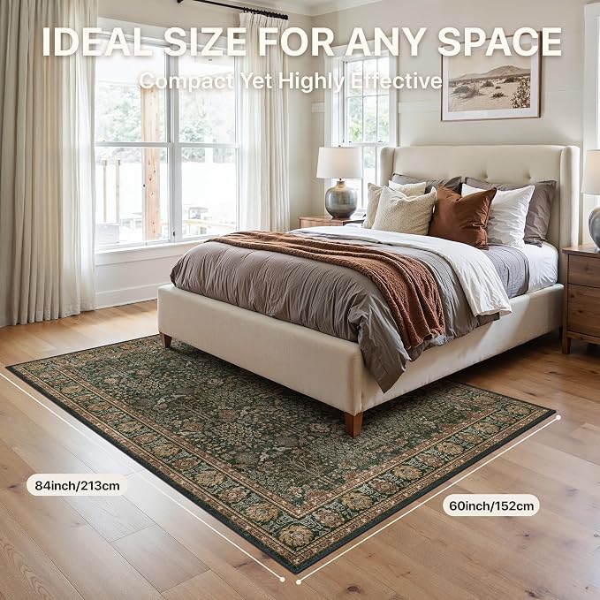 Bavni Area Rugs for Living Room, 5x7 Area Rugs Non-Slip Washable，Ultra-Thin - Image 9