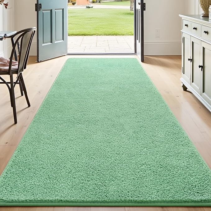Keeko 2x6 Sage Green Area Rugs for Bedroom, Soft Modern Living Room Rug Indoor - Image 3