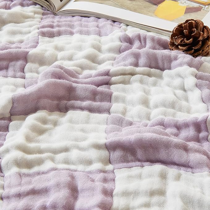 EMME Checkered Throw Blanket Cotton - Image 5