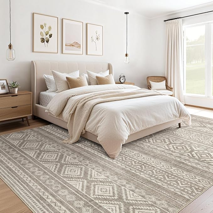 cotiled 12x15 Area Rug Living Room: Washable Boho Rugs - Image 4