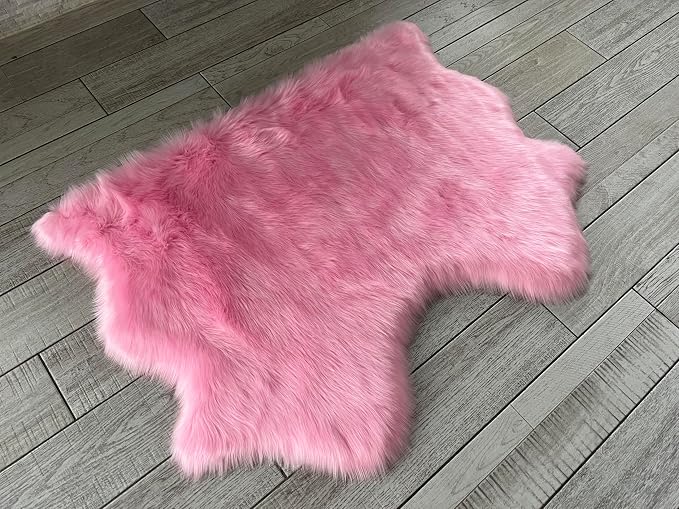 Free Shape Luxury Soft Fluffy Shag Area Rug Double Side by Side 3'x4', 90x120cm by LAMBZYRUGS