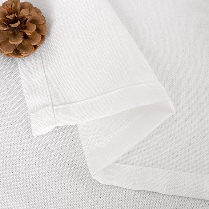 BGment White Linen Curtains for Living Room 108 Inch Length 2 Panels Set - Image 9