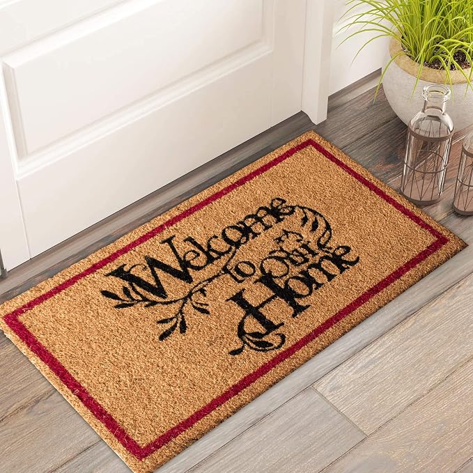 LuxUrux Welcome Mat Outdoor Coco Coir Doormat, - Image 9