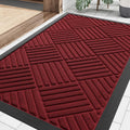 Smiry Front Door Mat Outside Entrance, Heavy Duty Outdoor Indoor Natural Rubber by Smiry