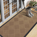 Smiry Front Door Mat Outside Entrance, Heavy Duty Outdoor Indoor Mat, Natural by Smiry