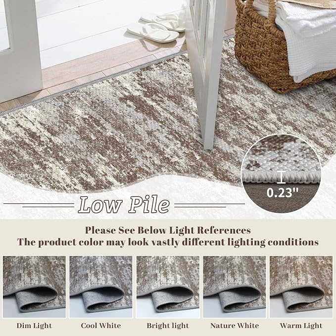 Non Slip Floor Runners for Dogs 2.6x12 Washable Runner Rug Abstract, Joint - Image 6