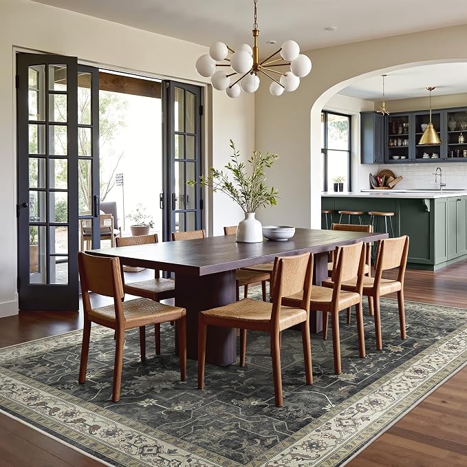GENIMO 8x10 Area Rugs for Living Room, Machine Washable Rug, Non Slip Indoor - Image 3