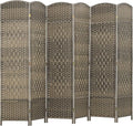 HOMCOM Room Divider, 6 Ft 6 Panel Folding Privacy Screen, Hand-Woven PP Wall by HOMCOM