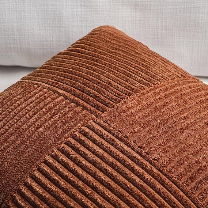 Fancy Homi 2 Packs Rust Lumbar Decorative Throw Pillow Covers 16x32 Inch - Image 3