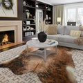 Easycozy Faux Cowhide Rug Large Cow Print 8 x 10 Feet Thickened Elastic Cowhide by HomeWesternDecoration
