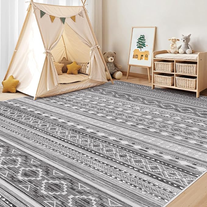 cotiled 7x9 Area Rug Living Room: Washable Boho Rugs - Image 7