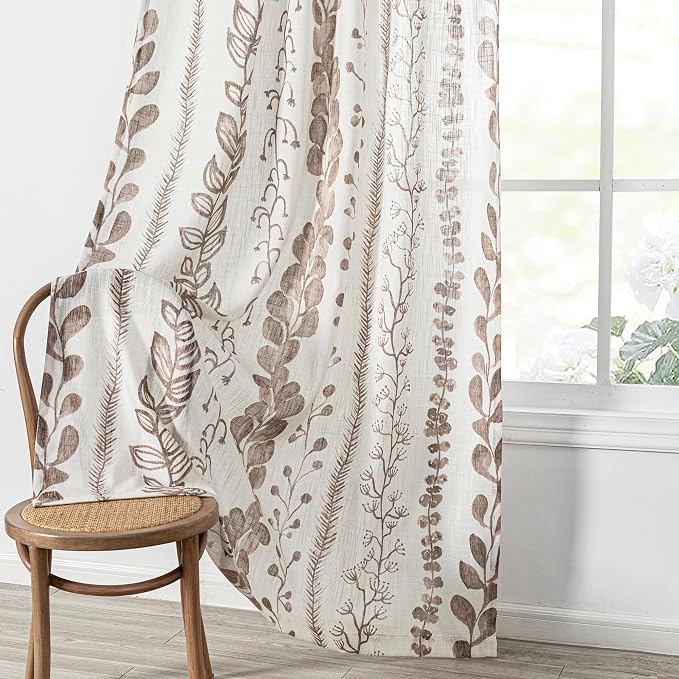 MEETSKY Boho Curtains for Bedroom Linen Style Boho Curtains 84 Inches Long 2 - Image 7