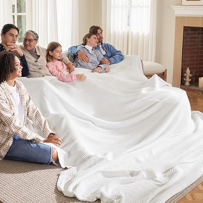 Bedsure Gentlesoft 100% Cotton Big Blanket Oversized King - Image 2
