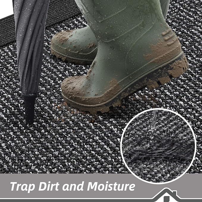 BEQHAUSE Indoor Door Mat 32" x 48", Dirt Trapper Door Mats Non-Slip Entryway - Image 3