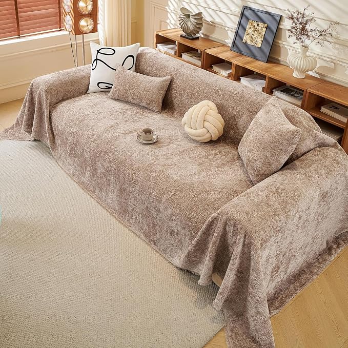 ROOMLIFE Boho Khaki Couch Cover by ROOMLIFE