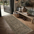 PureCozy Hallway Runner Rug 2x6 Washable Brown Vintage Distressed Long Runner by PureCozy