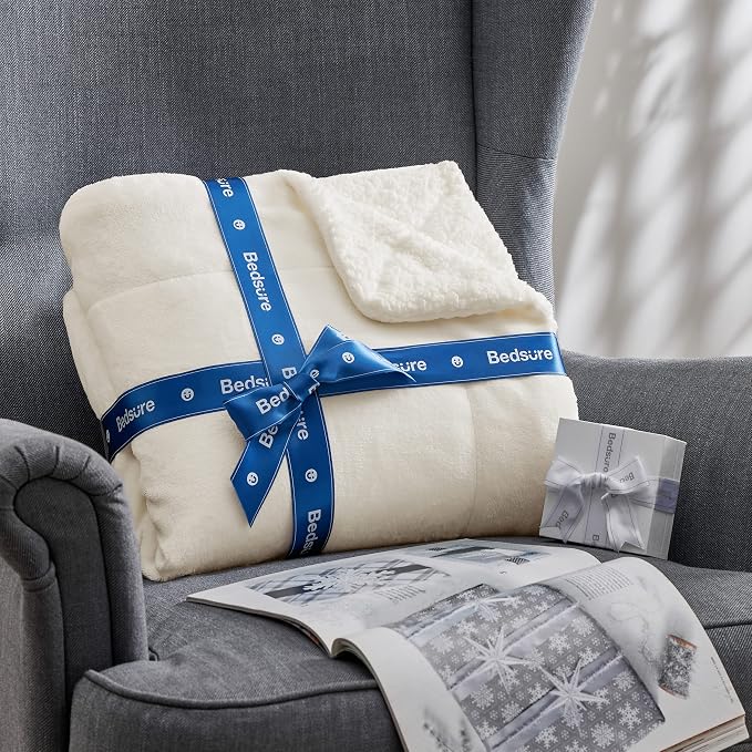 Bedsure GentleSoft Sherpa Fleece Blankets King Size - Image 8