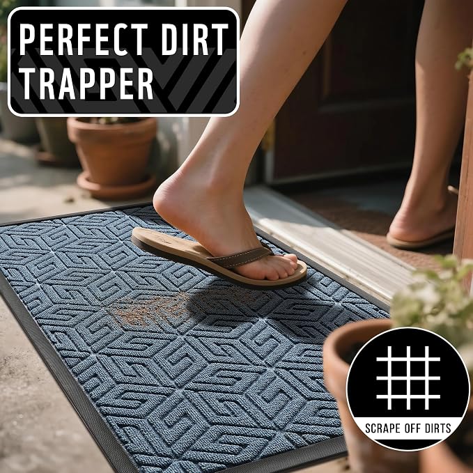 Yimobra Doormat Outdoor Entrance 29.5x17, All-Weather Waterproof Outdoor Mats - Image 2