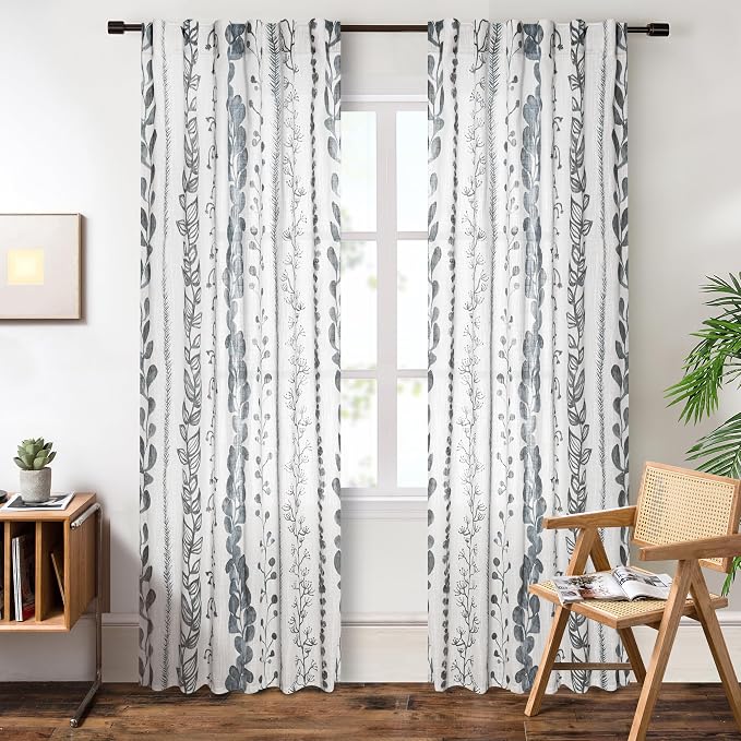 MEETSKY Boho Curtains 72 Inches Long Linen Style - Image 2