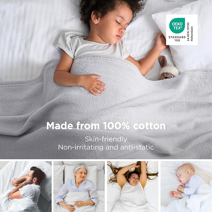 Bedsure GentleSoft 100% Cotton Blanket Twin XL Size - Image 2