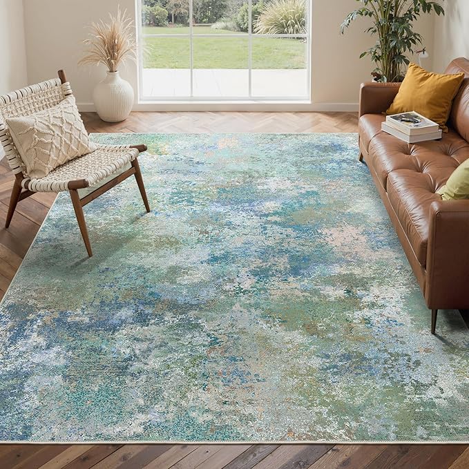 Area Rugs 6x9 for Living Room Bedroom, Modern Abstract Machine Washable Rug - Image 2