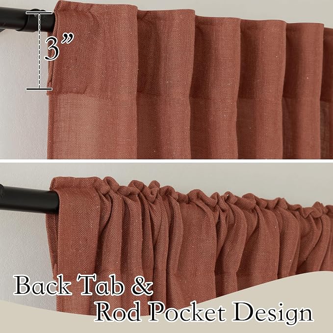 RYB HOME Natural Linen Blend Curtains - Image 3