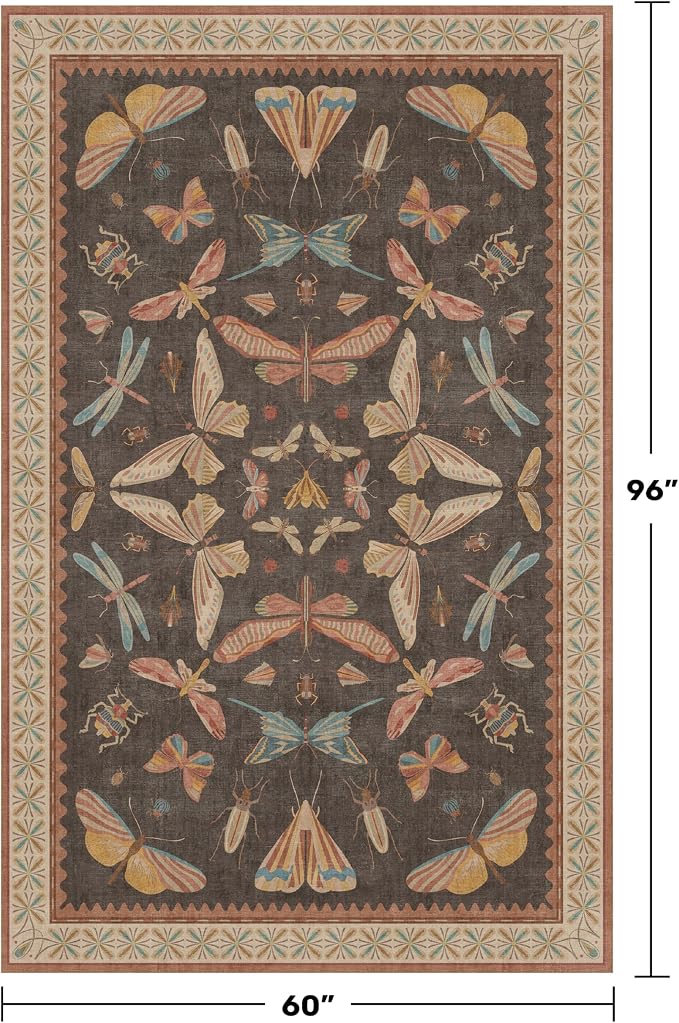 5x8 Brown Rugs for Living Room, Soft Boho Rugs for Bedroom, Non Slip Dining - Image 2