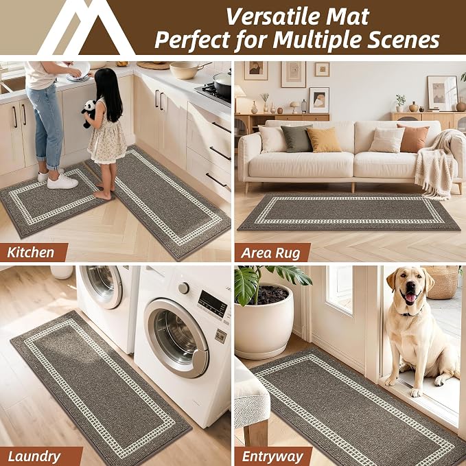 COSY HOMEER Kitchen Rugs Non-Slip 20x30/20x48 Inch Thick Polypropylene Standing - Image 6