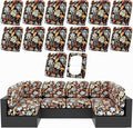 hyha 14Pcs Patio Cushion Covers, Stretch Outdoor Couch Cushion Covers by hyha