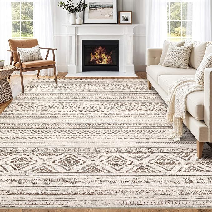 cotiled 8x10 Area Rug Living Room: Washable Boho Rugs - Image 8