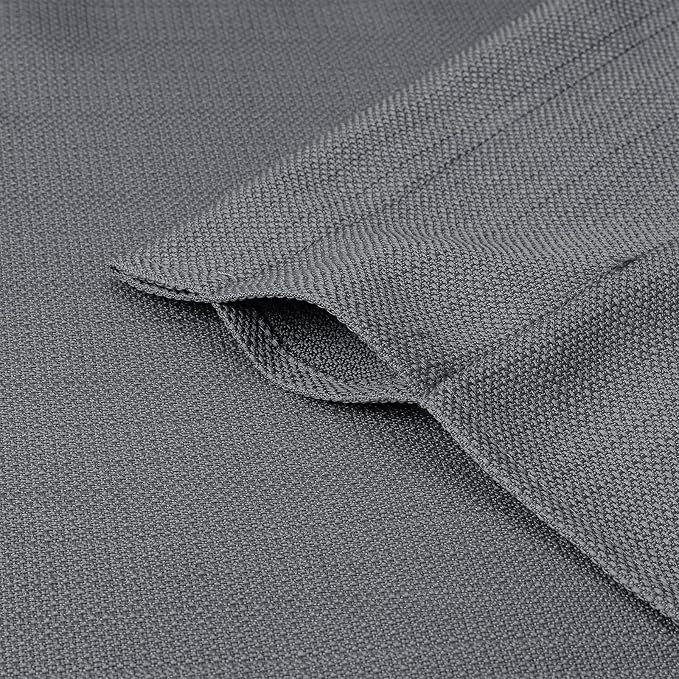 Chyhomenyc Dark Grey Curtains 78 Inch Length 2 Panels Set, Faux Linen Textured - Image 6