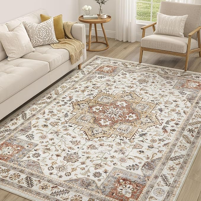 Vintage Living Room Area Rug 6x9 by COTILED